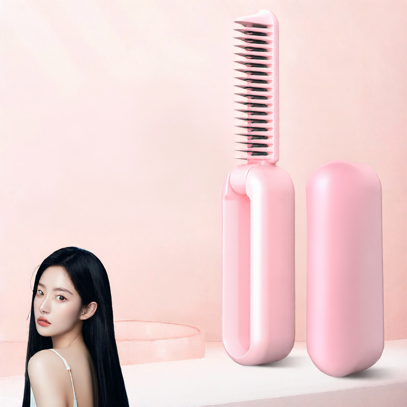 Foldable straight hair comb