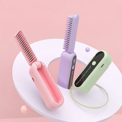Foldable straight hair comb