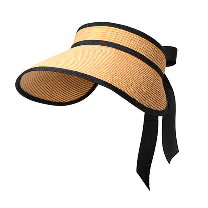 Foldable Straw Sun Hat with Wide Brim