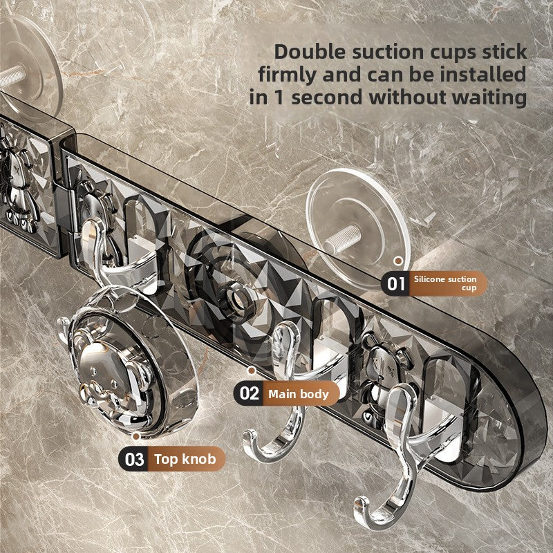 Foldable Suction Cup Hooks Heavy Duty Storage Rack