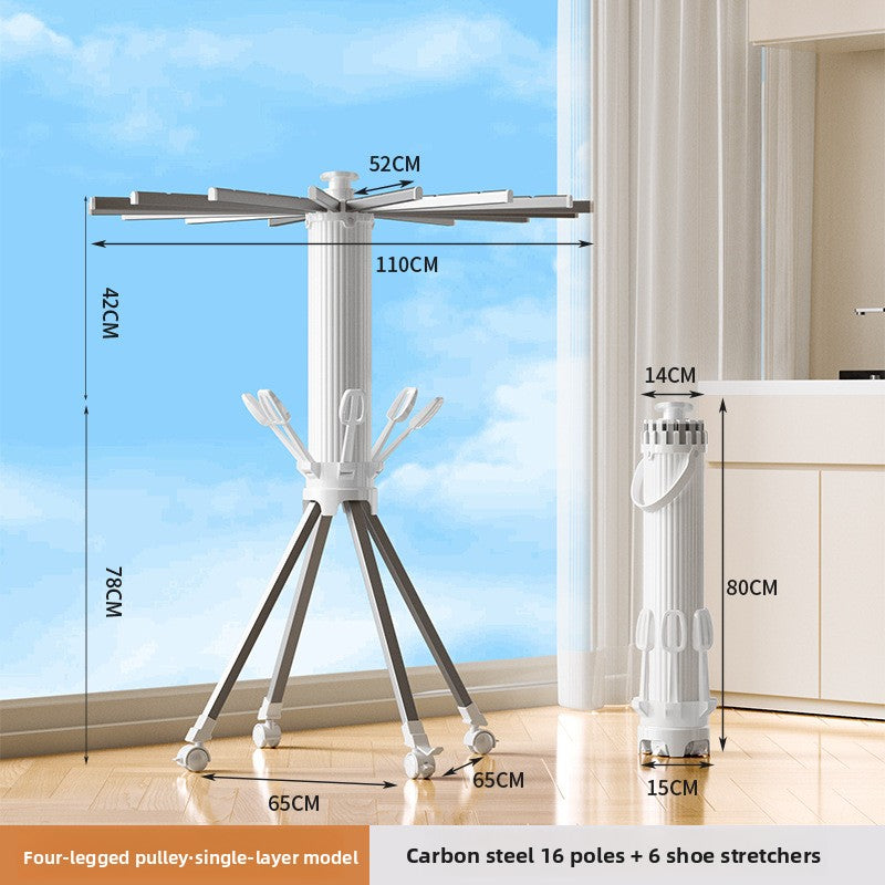 Foldable Telescopic Aluminum Alloy Drying Rack