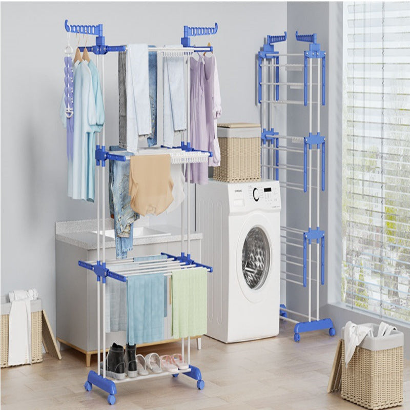 Foldable Telescopic Floor Drying Rack