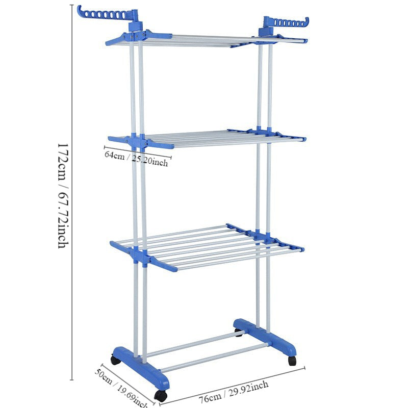 Foldable Telescopic Floor Drying Rack