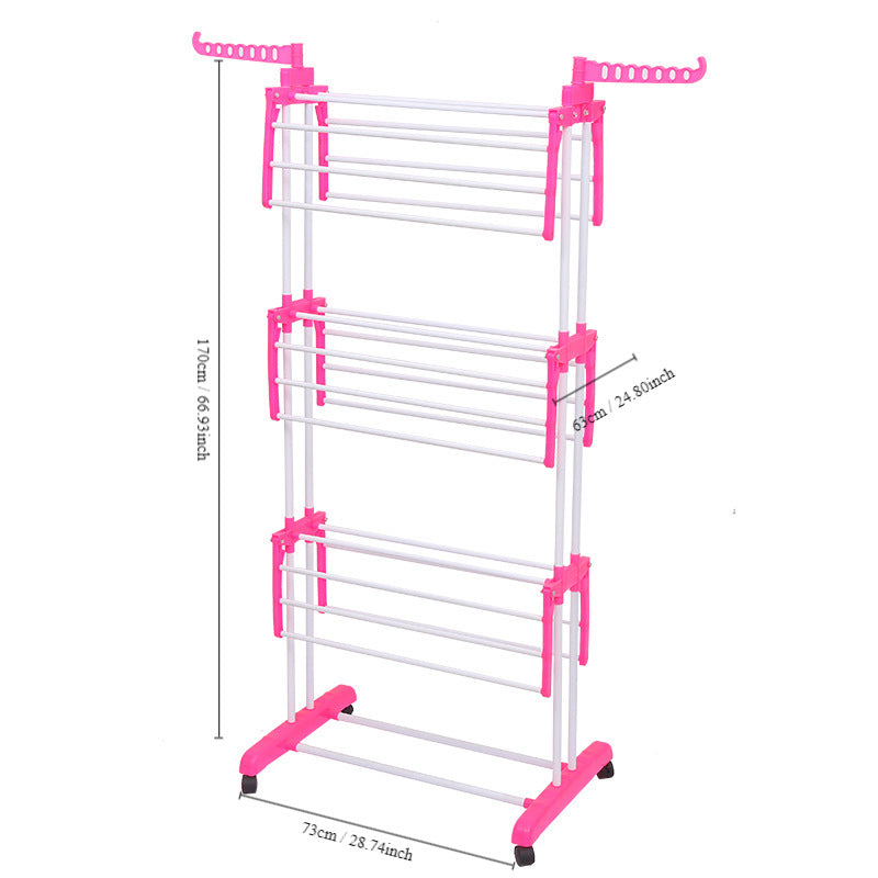 Foldable Telescopic Floor Drying Rack