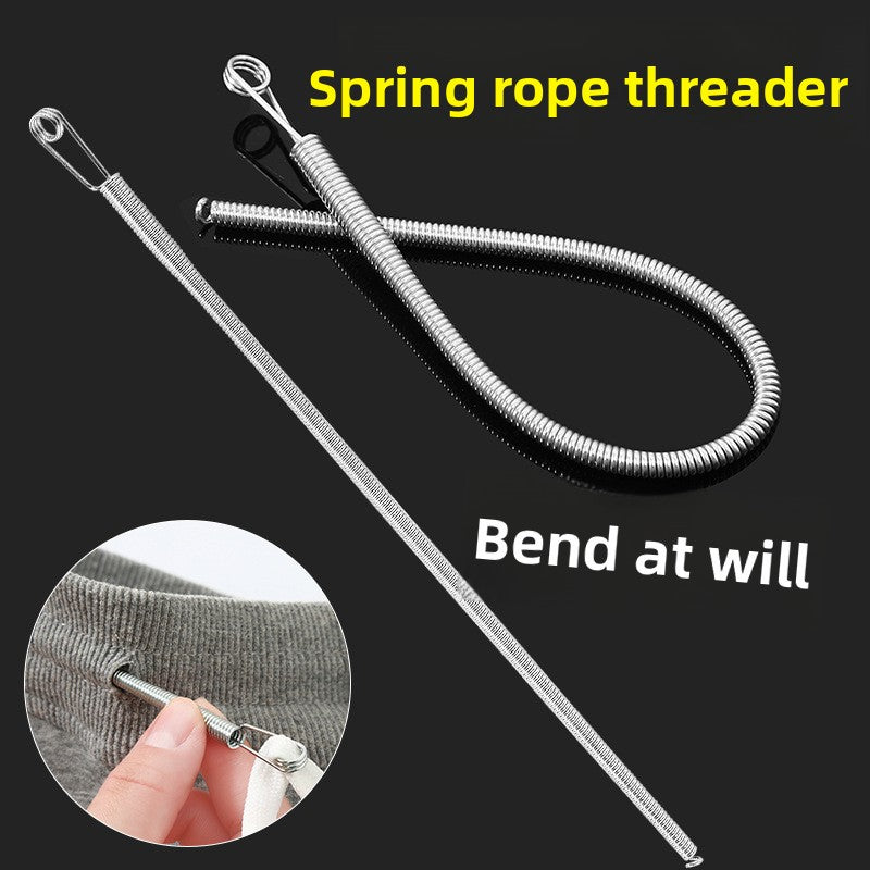 Foldable Threading Tool for Elastic and Lace