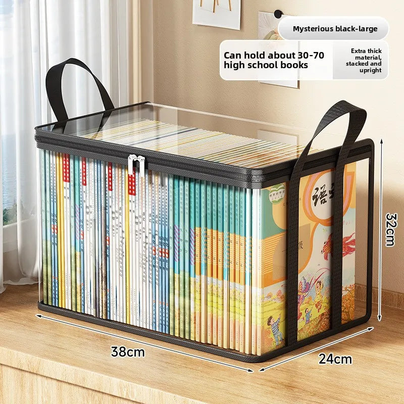 Foldable Transparent Book Storage Box