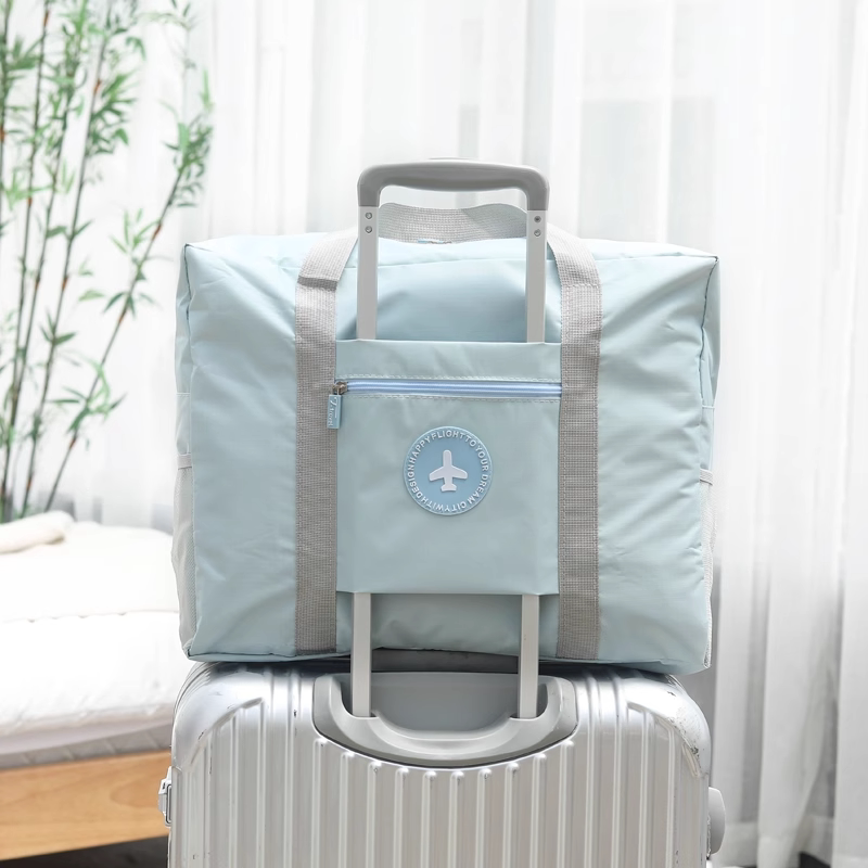 Foldable Travel Luggage Bag with Trolley Sleeve