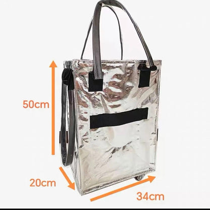 Foldable Trolley Bag with Wheels and Insulation