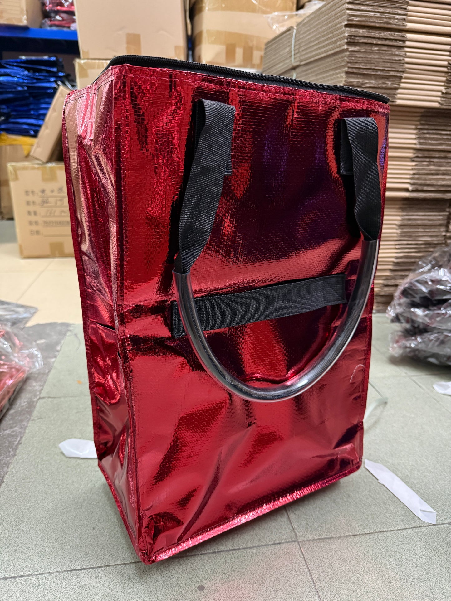 Foldable Trolley Bag with Wheels and Insulation
