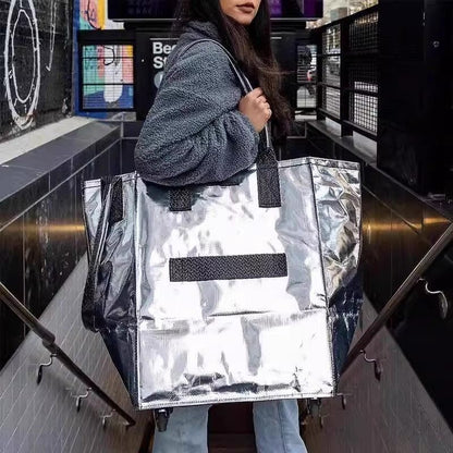 Foldable Trolley Bag with Wheels and Insulation