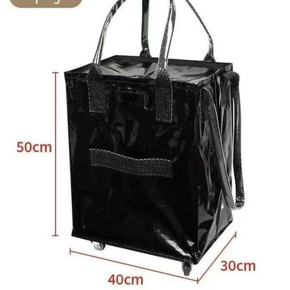 Foldable Trolley Bag with Wheels and Insulation
