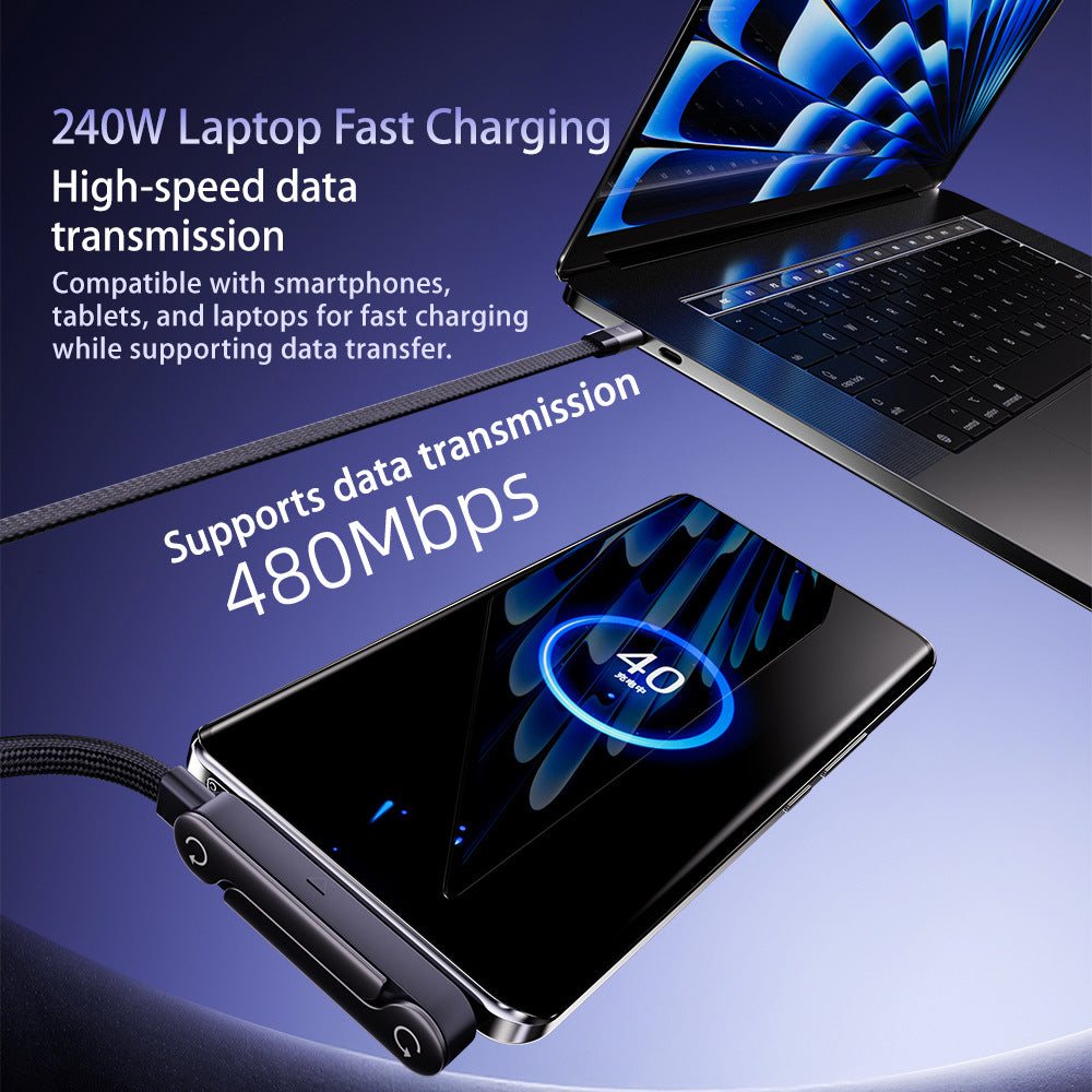 Foldable Type-C 240W Fast Charging Cable