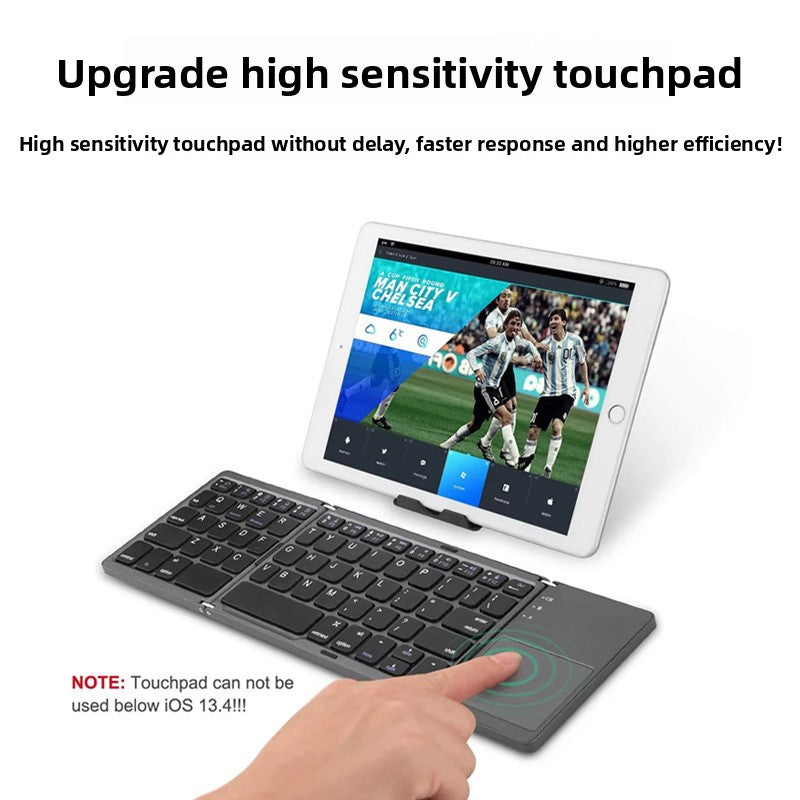 Foldable Ultra-Thin Wireless Bluetooth Keyboard with Touchpad
