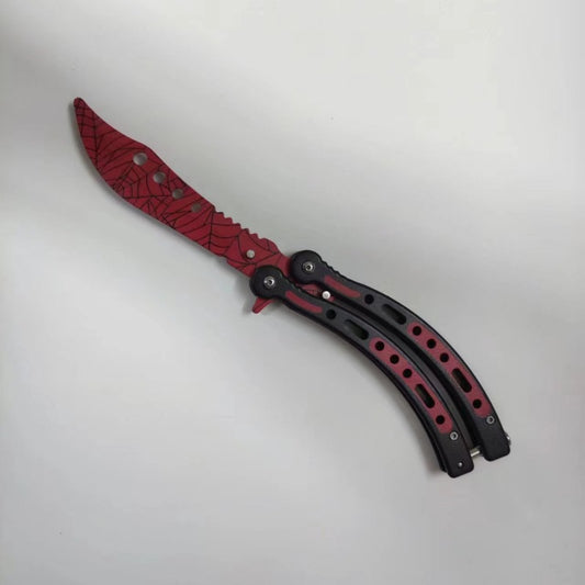 Foldable unbladed butterfly knife