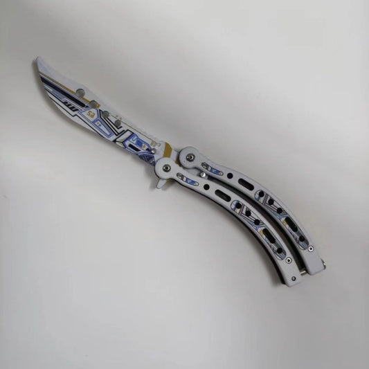 Foldable unbladed butterfly knife