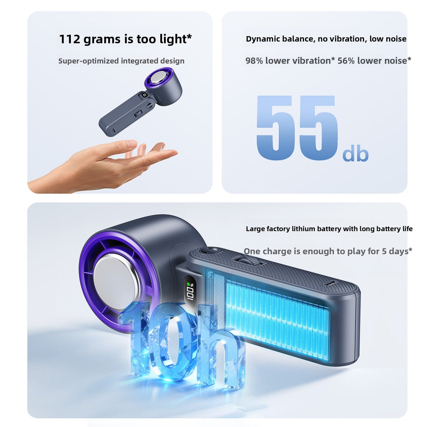 Foldable USB Rechargeable Cooling Fan
