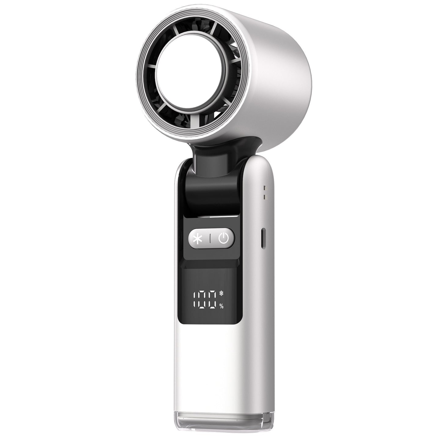 Foldable USB Rechargeable Handheld Cooling Fan with Ice Compress