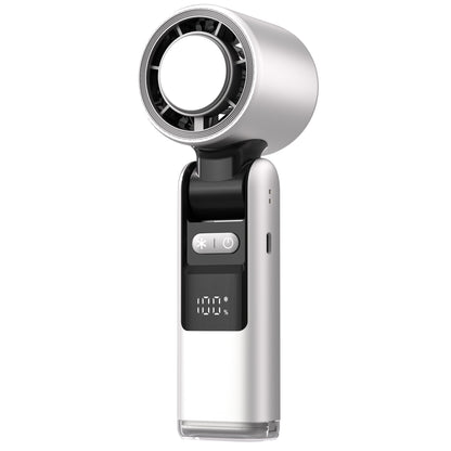 Foldable USB Rechargeable Handheld Cooling Fan with Ice Compress