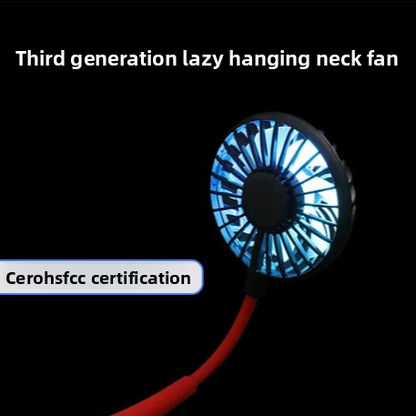 Foldable USB Rechargeable Neck Fan with Silent Operation