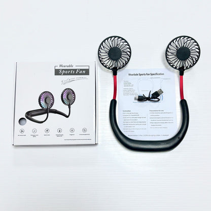 Foldable USB Rechargeable Neck Fan with Silent Operation