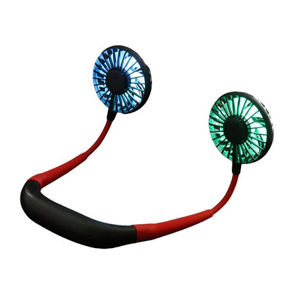 Foldable USB Rechargeable Neck Fan with Silent Operation