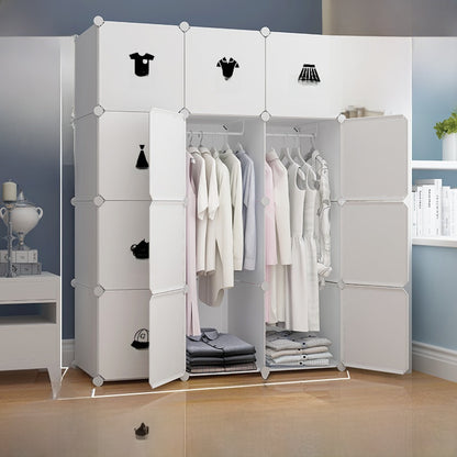 Foldable Wardrobe with Steel Frame and Lockable Doors