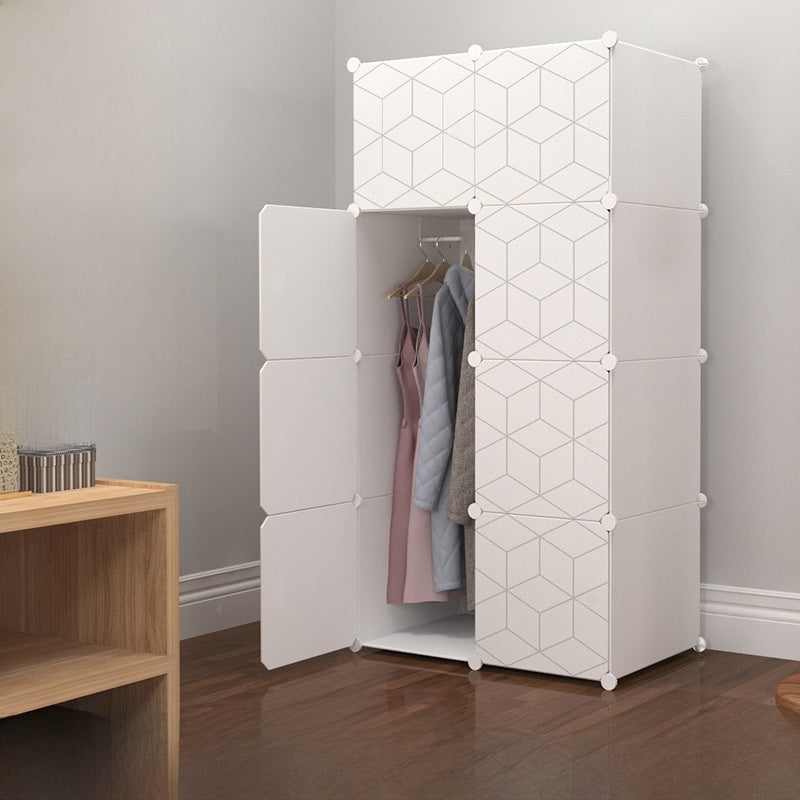 Foldable Wardrobe with Steel Frame and Lockable Doors