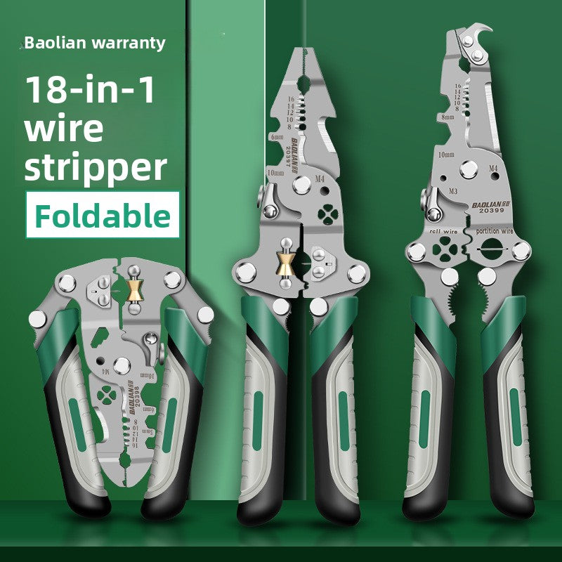 Foldable wire stripper