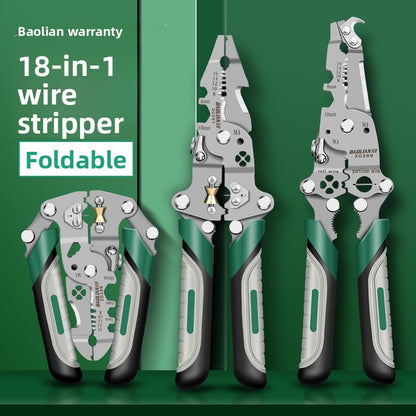 Foldable wire stripper