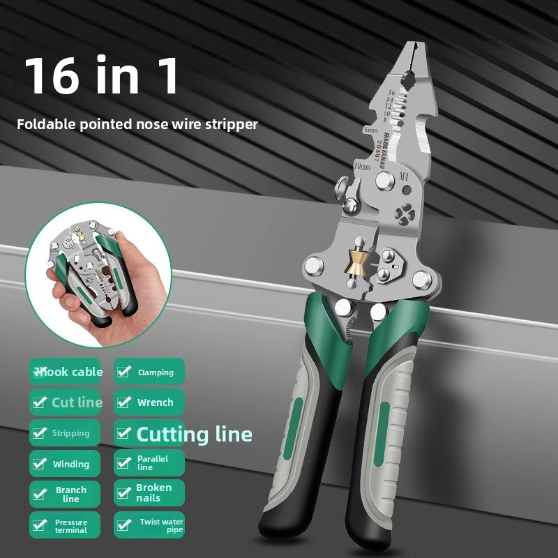 Foldable wire stripper