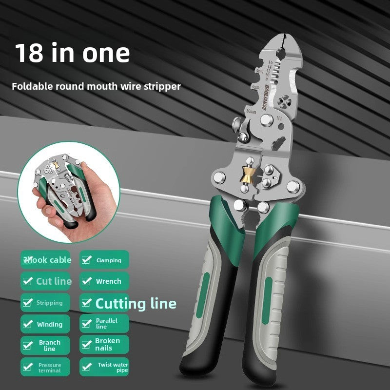 Foldable wire stripper