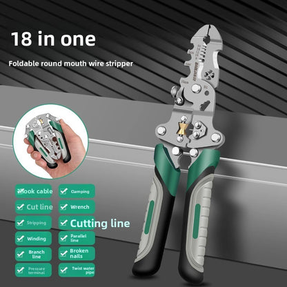 Foldable wire stripper