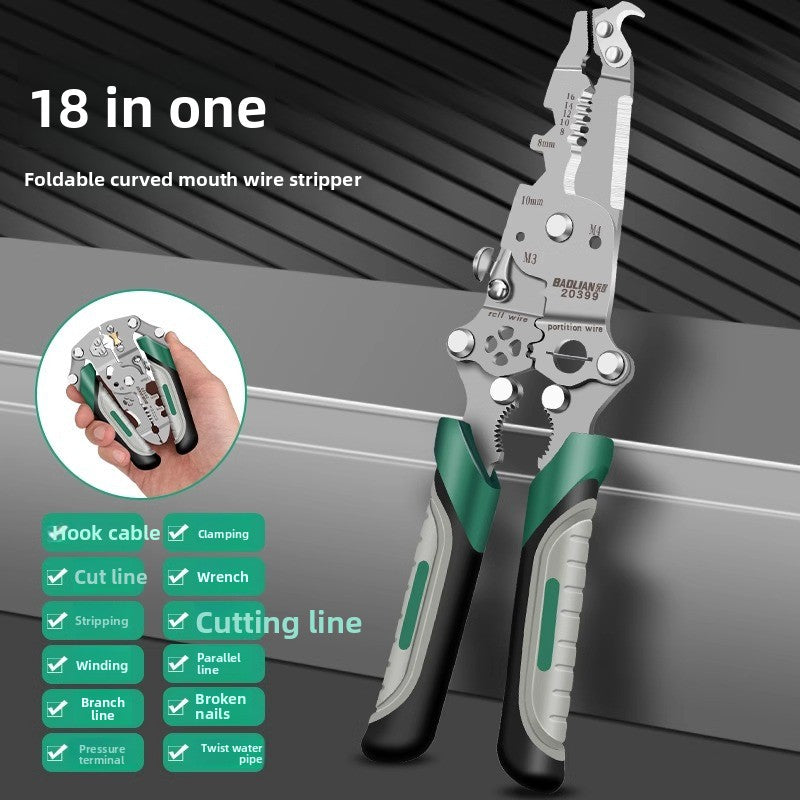 Foldable wire stripper