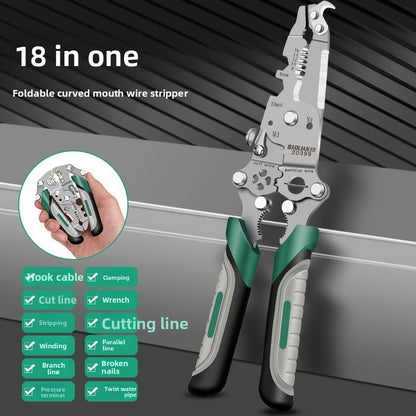 Foldable wire stripper