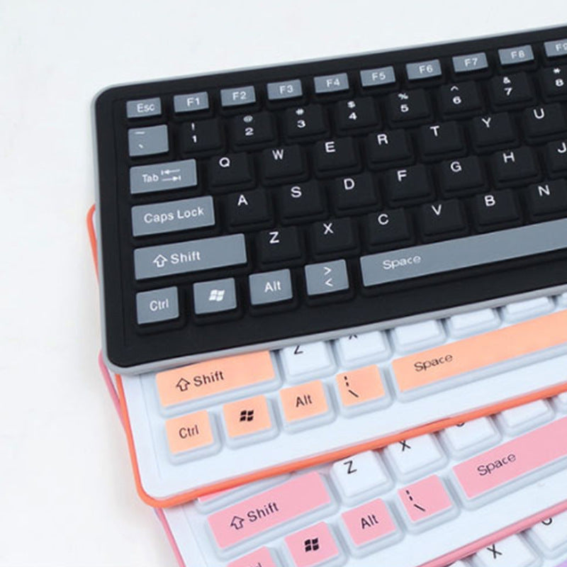 Foldable wired industrial keyboard