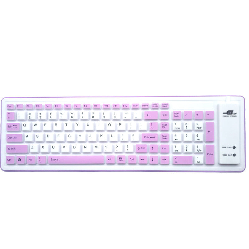 Foldable wired industrial keyboard