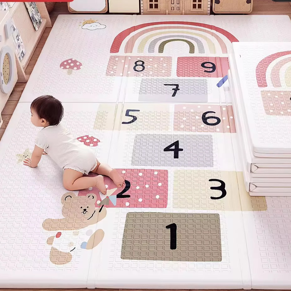 Foldable XPE Baby Crawling Mat with Dual-Sided Designs