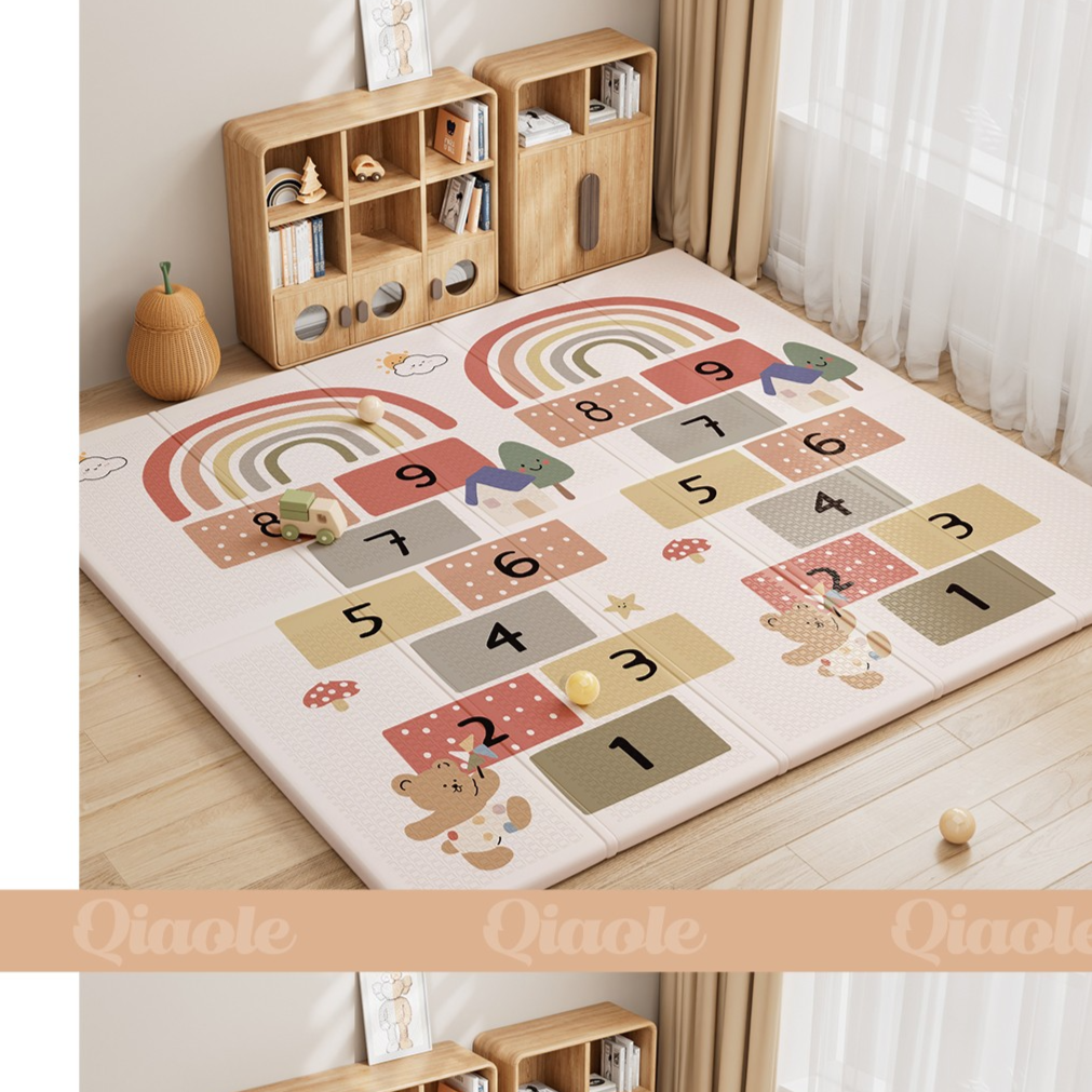 Foldable XPE Baby Crawling Mat with Dual-Sided Designs