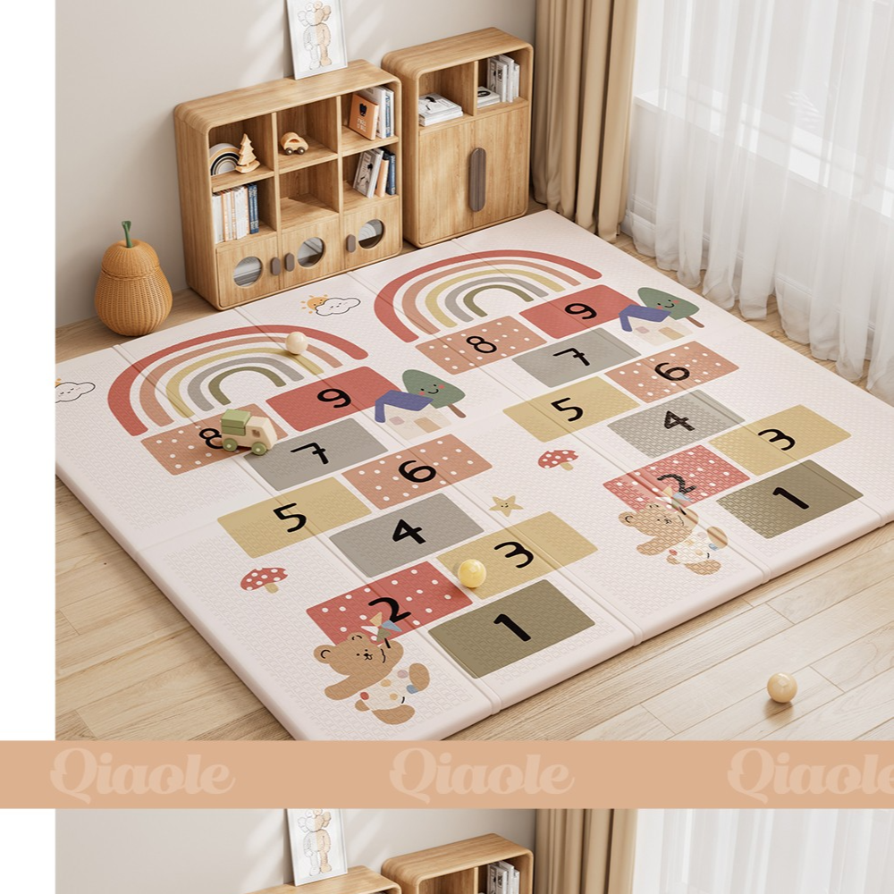 Foldable XPE Baby Crawling Mat with Dual-Sided Designs