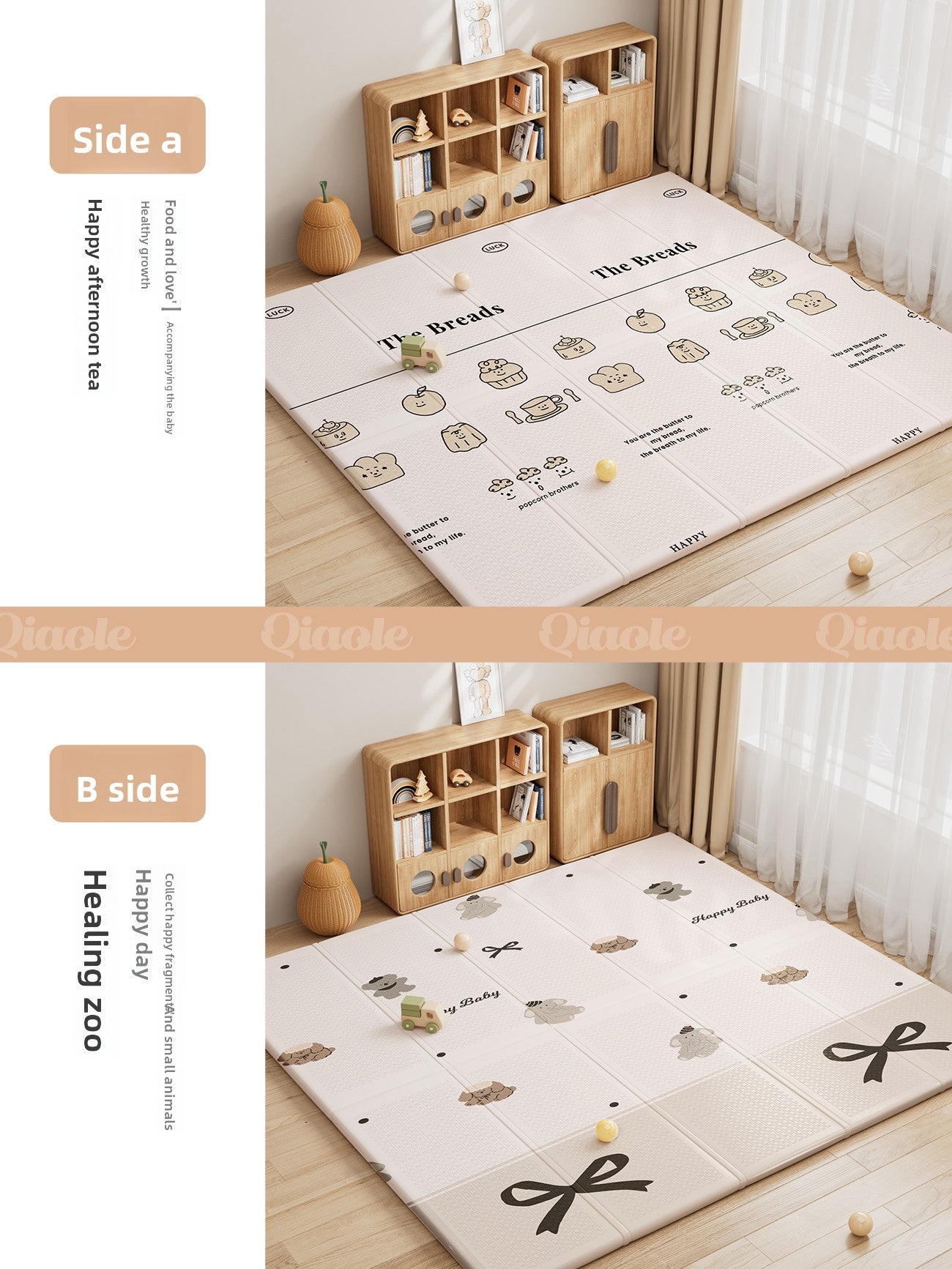 Foldable XPE Baby Crawling Mat with Dual-Sided Patterns