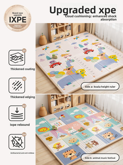 Foldable XPE Baby Crawling Mat with Dual-Sided Patterns