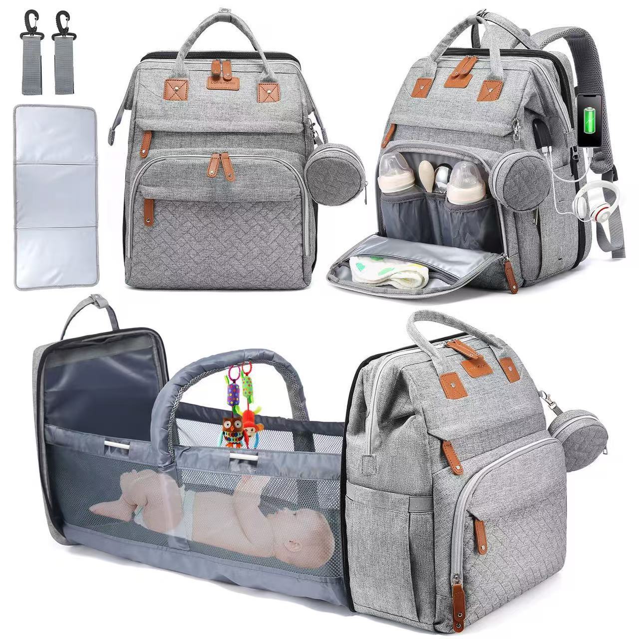 Folding Baby Bed Backpack with Large Capacity