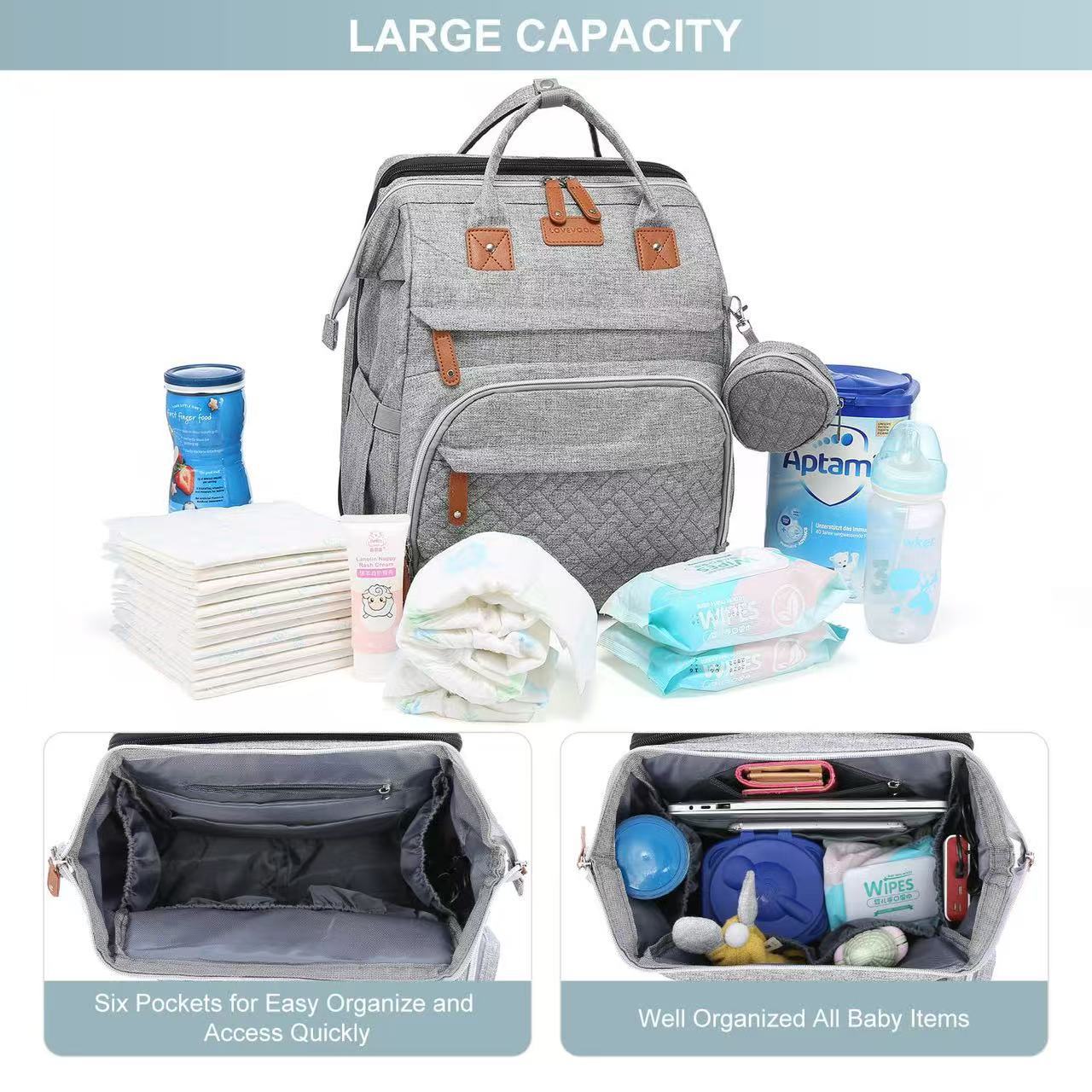 Folding Baby Bed Backpack with Large Capacity