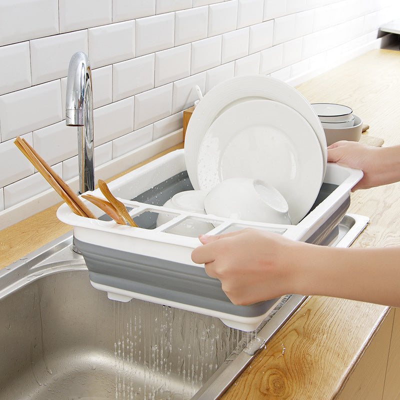 Folding draining basket kitchen