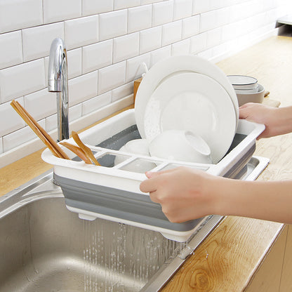 Folding draining basket kitchen