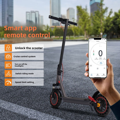 Folding Electric Scooter with Dual Shock Absorption