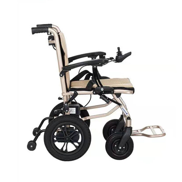 Folding electric wheelchair
