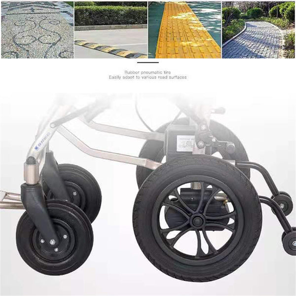 Folding electric wheelchair