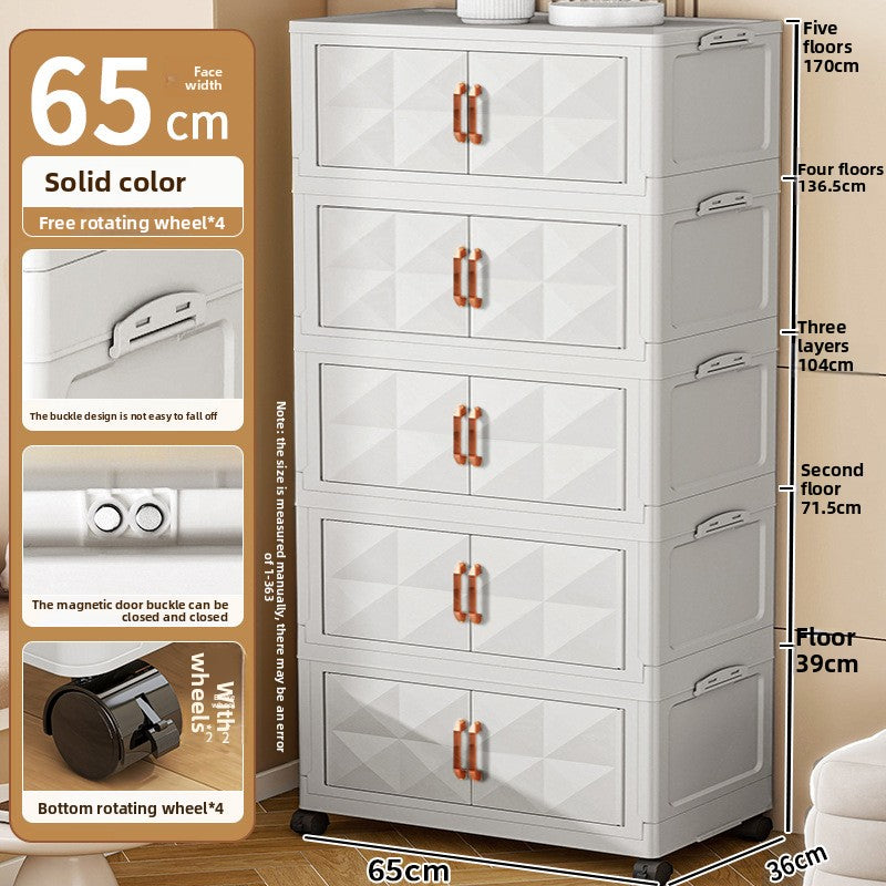 Folding floor-standing storage rack