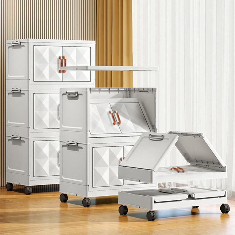 Folding floor-standing storage rack